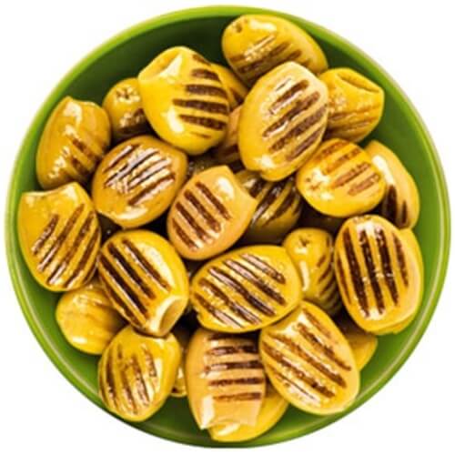 Keptos žalios alyvuogės 600 g