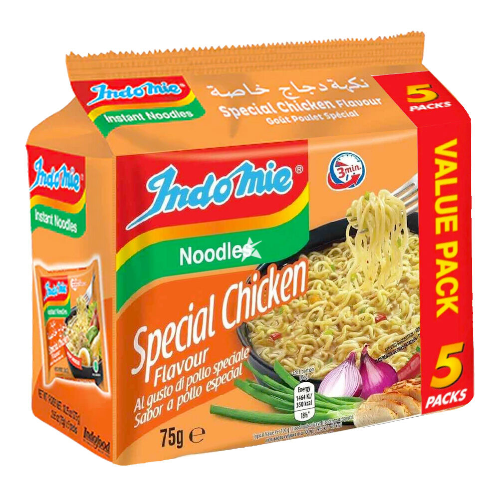 Greitai paruošiami makaronai (noodles) vištienos skonio (5*75 g)
